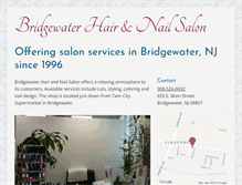 Tablet Screenshot of bridgewatersalon.com